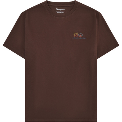 KnowledgeCotton Apparel Heren Chest Print T-shirt