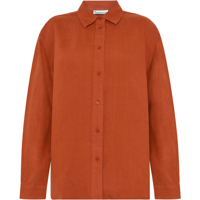 KnowledgeCotton Apparel Dames Loose Linen Blouse