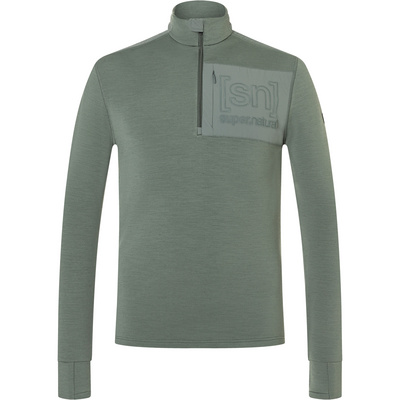 Super.Natural Heren Shoulder Guard 1/4 Zip Trui