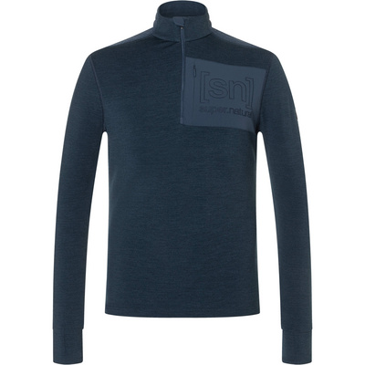 Super.Natural Heren Shoulder Guard 1/4 Zip Trui