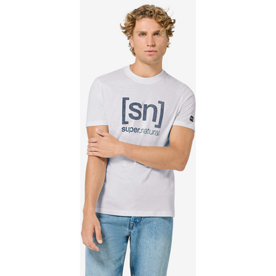 Super.Natural Heren Denim Logo Bio C T-shirt