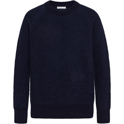 KnowledgeCotton Apparel Heren Lambswool Crew Neck Trui