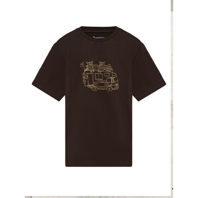 KnowledgeCotton Apparel Heren Front Print T-shirt