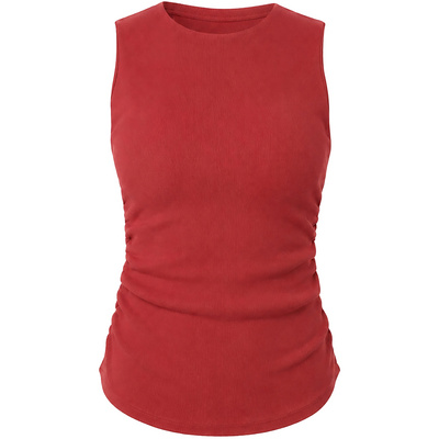 Mandala Dames Side Ruffled Rib Top