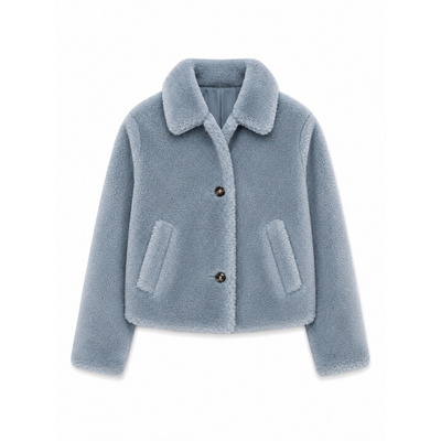 Mazine Dames Faux-Fur Button Jas