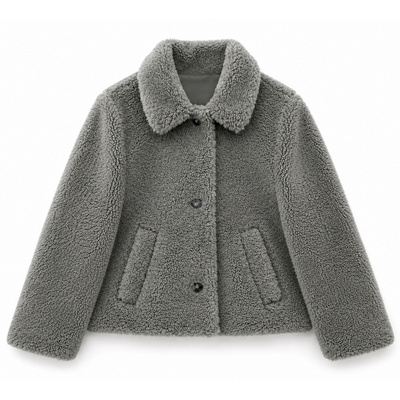 Mazine Dames Faux-Fur Button Jas