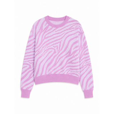 Mazine Dames Zebra Jacquard Knit Trui
