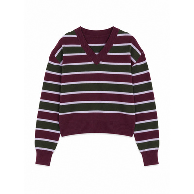 Mazine Dames Striped Jacquard Knit Trui