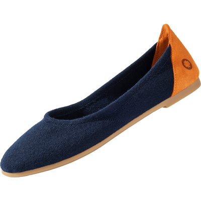 Baabuk Dames Wollen Ballerina Schoenen (Maat 37, Blauw)