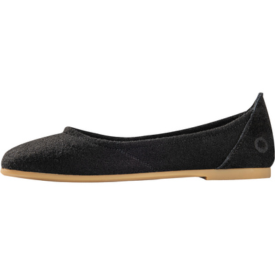 Baabuk Dames Wollen Ballerina Schoenen (Maat 39, Zwart)