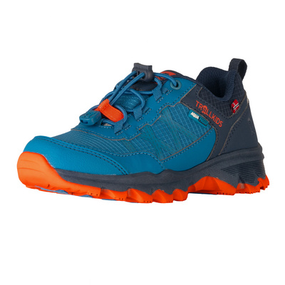Trollkids Kinderen Trolltunga Hiker Low XT Schoenen (Maat 34, Blauw)