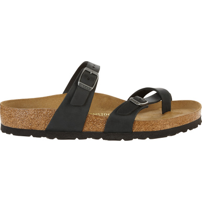 Birkenstock Dames Mayari Natural Leather Oiled Sandalen (Maat 40, Zwart)