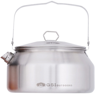 GSI Glacier Stainless Kettle theekettel (Maat 0.9L, Zilver)