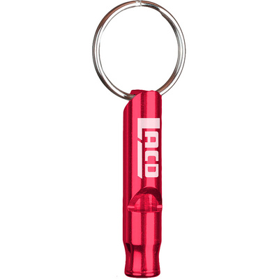 LACD Mini Emergency Whistle noodfluit-sleutelhanger (Maat One Size, Rood)