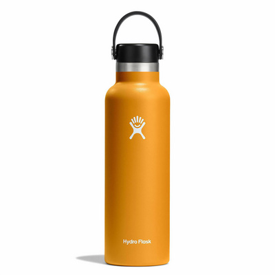 Hydro Flask 21 oz Standard Mouth 621 ml thermoskan (Maat 0.621L, Bruin)