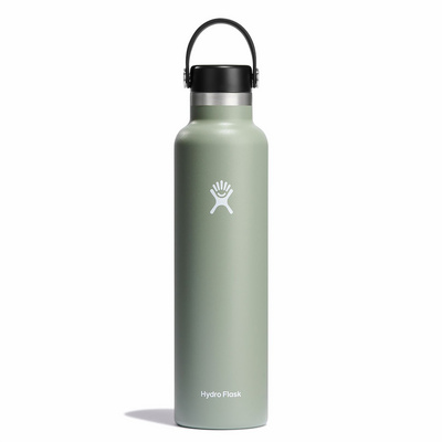 Hydro Flask 24 oz Standard Mouth 709 ml thermoskan (Maat 0.71L, Groen)