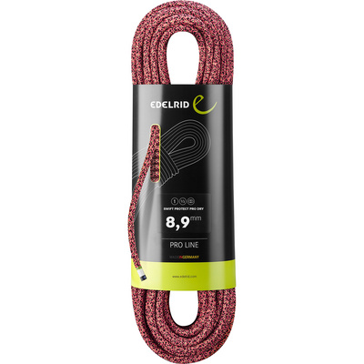 Edelrid Swift Protect Pro Dry 8,9 mm klimtouw (Maat 50M, Rood)