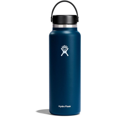 Hydro Flask 40oz Wide Mouth Flexi Cap 1180ml thermoskan (Maat 1.18L, Blauw)