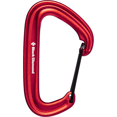 Black Diamond LiteWire karabiner (Maat One Size, Rood)