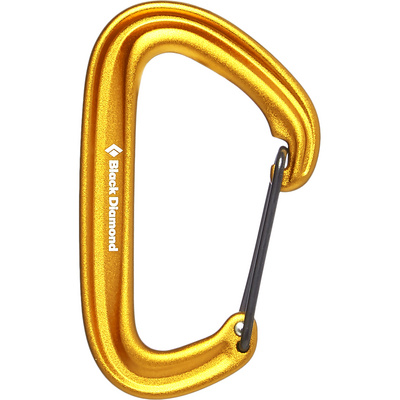 Black Diamond LiteWire karabiner (Maat One Size, Geel)