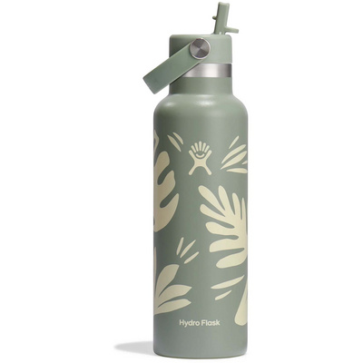 Hydro Flask 21oz Standard Flex Straw Cap Thermosfles (Maat 0.621L, Groen)