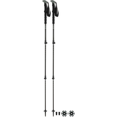 Bergzeit Basics Pulsa 3 Stokken (Maat 105-135cm, Zwart)