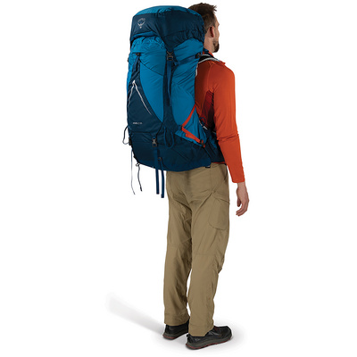 Osprey Heren Atmos AG LT 65 Rugzak (Maat 65L | L-XL, Blauw)