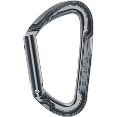 Edelrid Pure Straight Karabiner (Maat 000, Grijs)