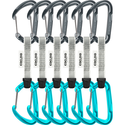 Edelrid Pure Wire Express Set 6-Pack (Maat 10CM, Grijs)