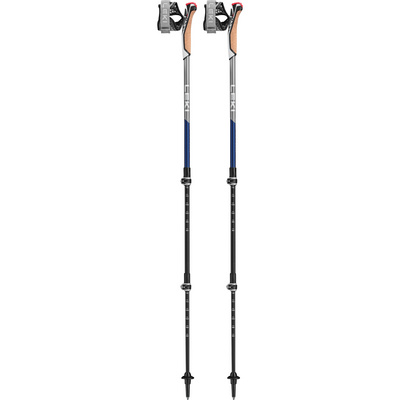 Leki Traveller Carbon Stokken (Maat 90-130cm, Blauw)
