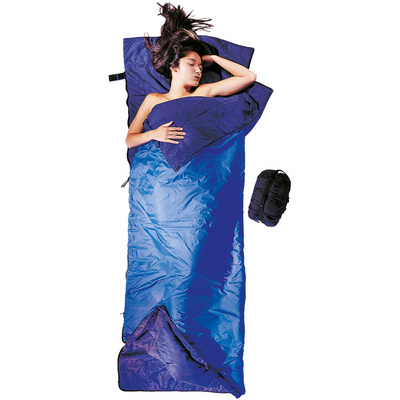 Cocoon Tropic Traveler Silk Slaapzak (Maat MAX. 200CM, Blauw)