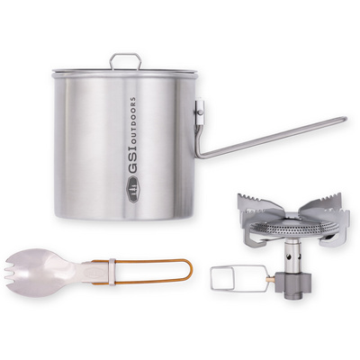 GSI Glacier Stainless Explorer Kookgerei (Maat ONE SIZE, Zilver)