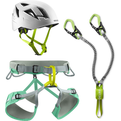 Edelrid Dames Jayne III Klettersteig Set (Maat XS, Grijs)