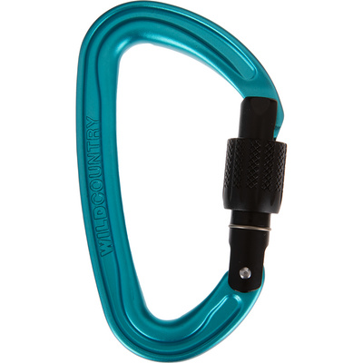 Wild Country Wildscrew Schroefkarabiner (Maat One Size, Turquoise)