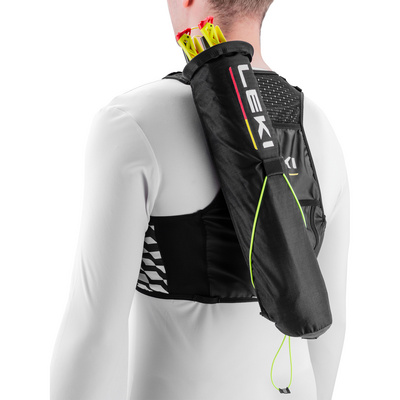 Leki Gilet de trail running Quiver (taille 6L | S-M, Noir)