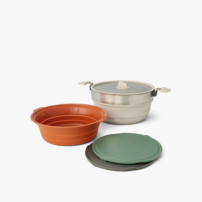 Sea to Summit Detour Essentials Camp Kitchen Kit (Maat 4 Teile, Meerkleurig)