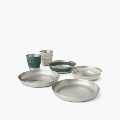 Sea to Summit Detour Stainless Steel Collapsible Dinnerware Set (Maat One Size, Meerkleurig)