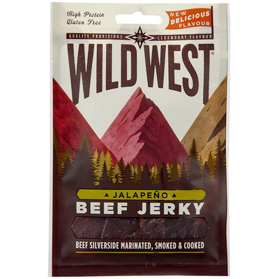 Wild West Jerk Beef Jerky Jalapeno (Maat 60g)