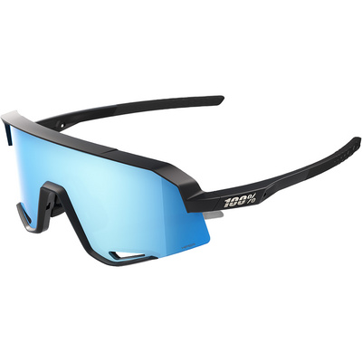 100% Slendale HiPER Multilayer Mirror Lens Sportbril (Maat ONE SIZE, Zwart)