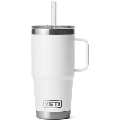 Yeti Coolers Rambler 25oz Straw Thermosbeker (Maat 739ml, Wit)