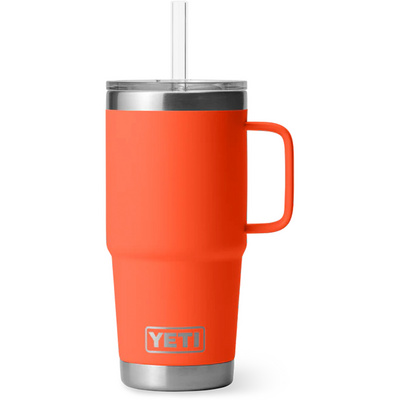 Yeti Coolers Rambler 25oz Straw Thermosbeker (Maat 739ml, Oranje)