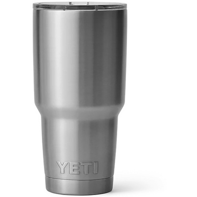 Yeti Coolers Rambler 30oz Tumbler Geïsoleerde mok (Maat 887ml, Zilver)