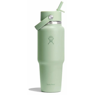 Hydro Flask 32oz Wide Flex Straw Travel Thermosfles (Maat 0.946L, Groen)