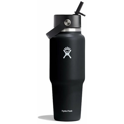 Hydro Flask 32oz Wide Flex Straw Travel Thermosfles (Maat 0.946L, Zwart)