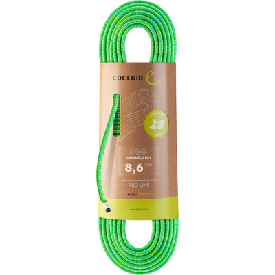 Edelrid Siskin Eco Dry 8.6 Klimtouw (Maat 50M, Groen)