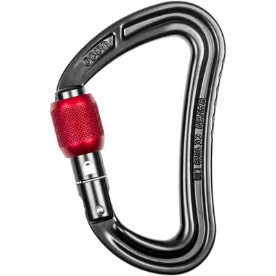 Ocun Raven Screw Karabiner (Maat One Size, Grijs)