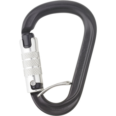 Austrialpin HMS Rondo 3-Way Selfie Karabiner (Maat One Size, Zwart)
