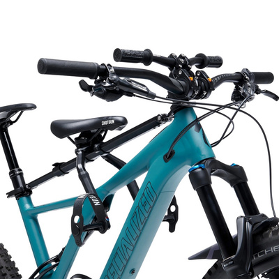 Kids ride Shotgun Kinderen Pro MTB Front Kinderzitje/Lenker Combo Set (Maat One Size, Zwart)
