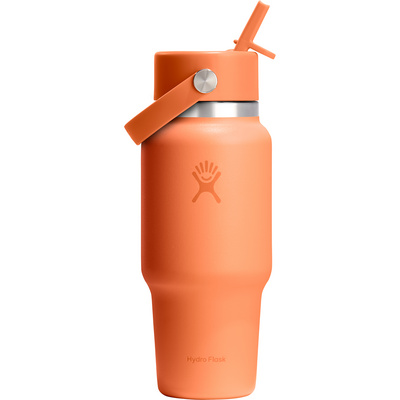 Hydro Flask Gourde isotherme 24oz Wide Flex Straw Travel (taille 0.71L, Orange)