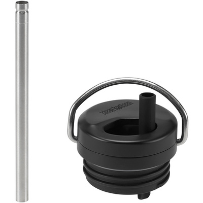 Klean Kanteen TKWide Twist Cap w/Straw (Maat One Size, Zwart)